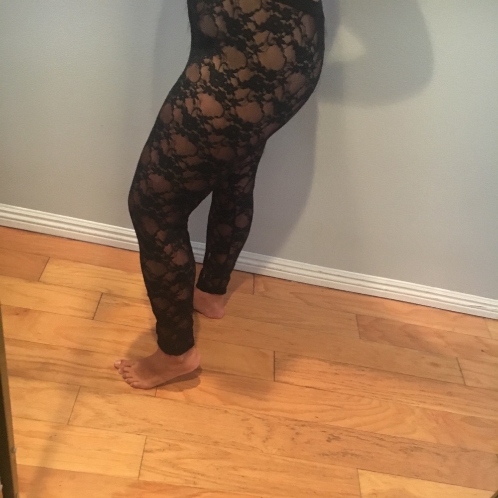 Plus size Black Lace leggings
